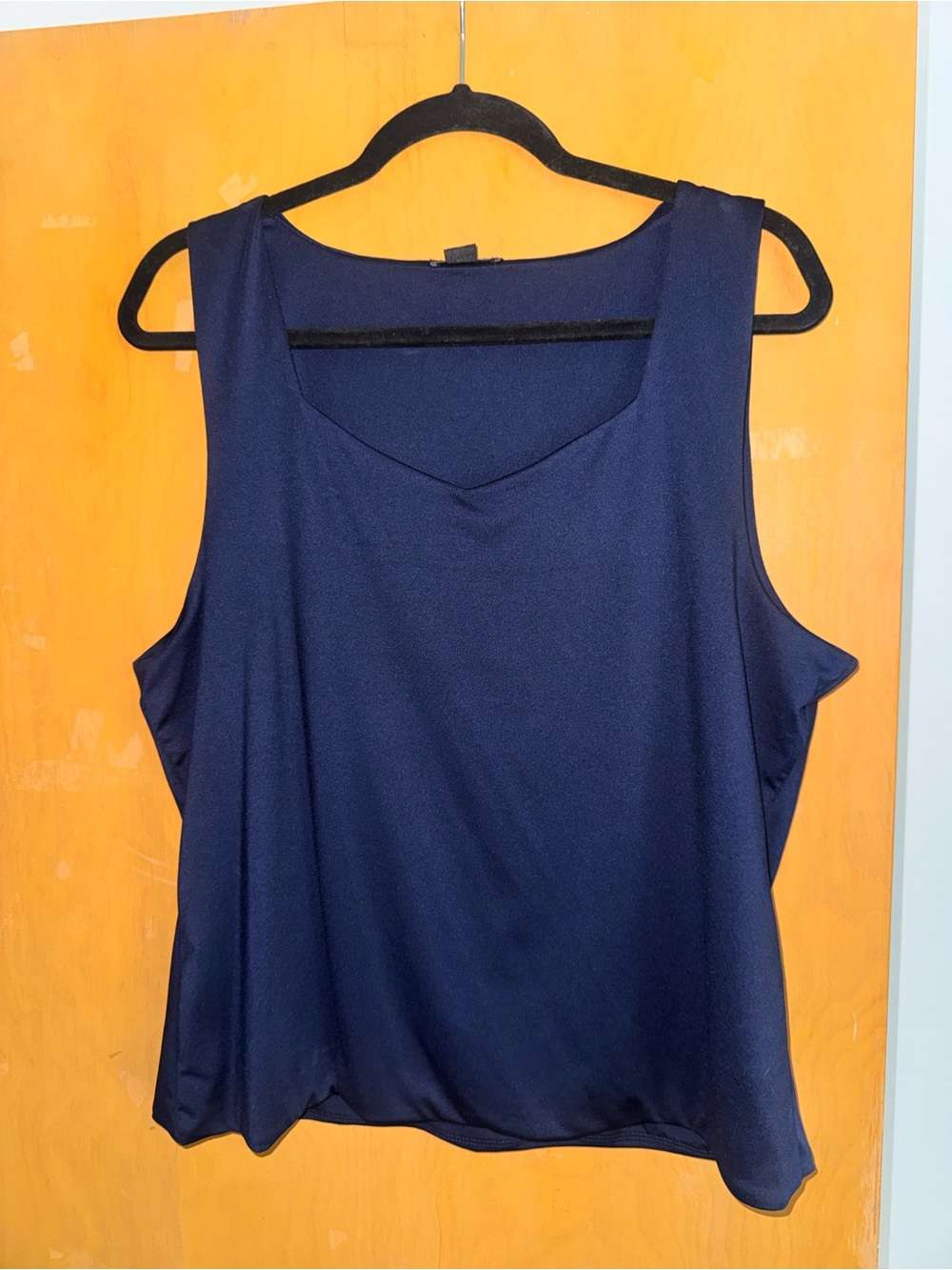 Halogen Navy Scoop Neck Sleeveless Tank